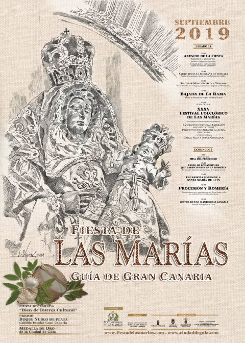 El programa de Las Mar&iacute;as de Gu&iacute;a anuncia la promesa a la Virgen de Gu&iacute;a