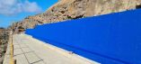 G&aacute;ldar: Comienza la elaboraci&oacute;n de la pintura mural de la playa de El Agujero