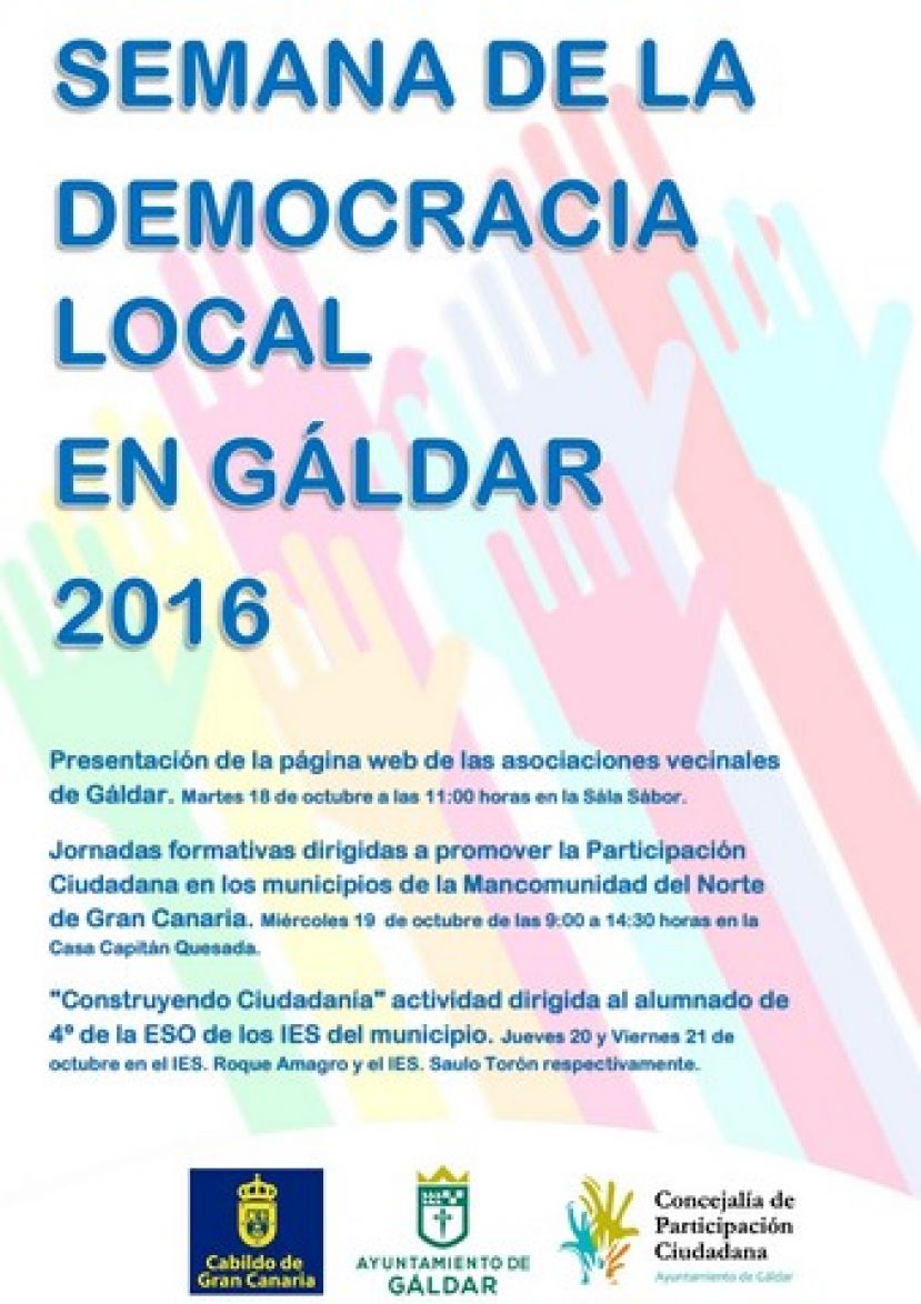 G&aacute;ldar: En marcha una nueva edici&oacute;n de la Semana de la Democracia Local