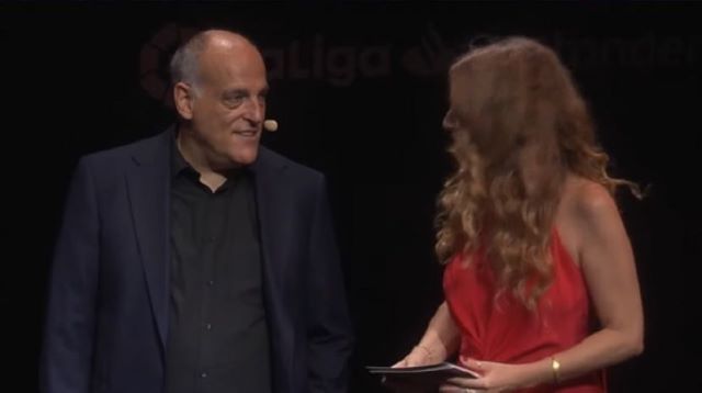 Tebas: "Estaremos contentos cuando haya el 100% de p&uacute;blico en todos los estadios"