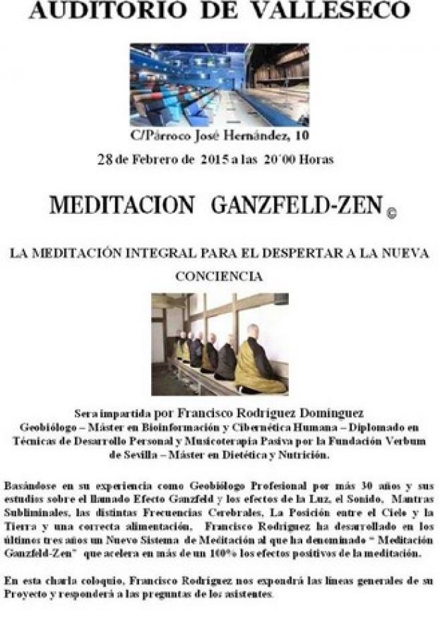 Valleseco: Charla coloquio de Meditaci&oacute;n Ganfeld-Zen