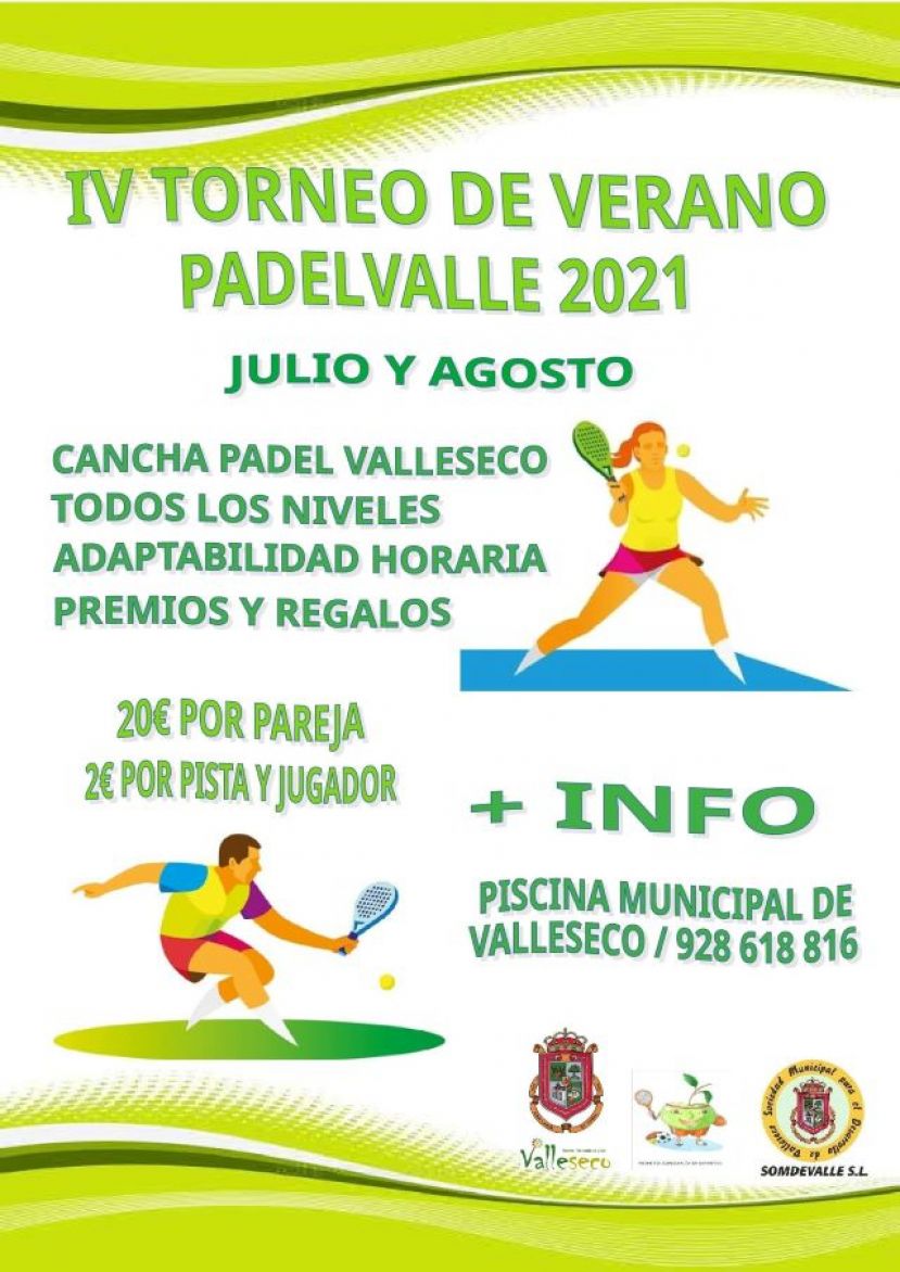 Valleseco abre la inscripci&oacute;n para la IV Liga de verano P&aacute;del Valle