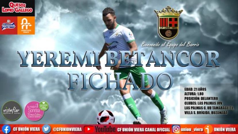F&uacute;tbol 3&ordf; Divisi&oacute;n: El Uni&oacute;n Viera se refuerza con la incorporaci&oacute;n de Yeremi Betancor