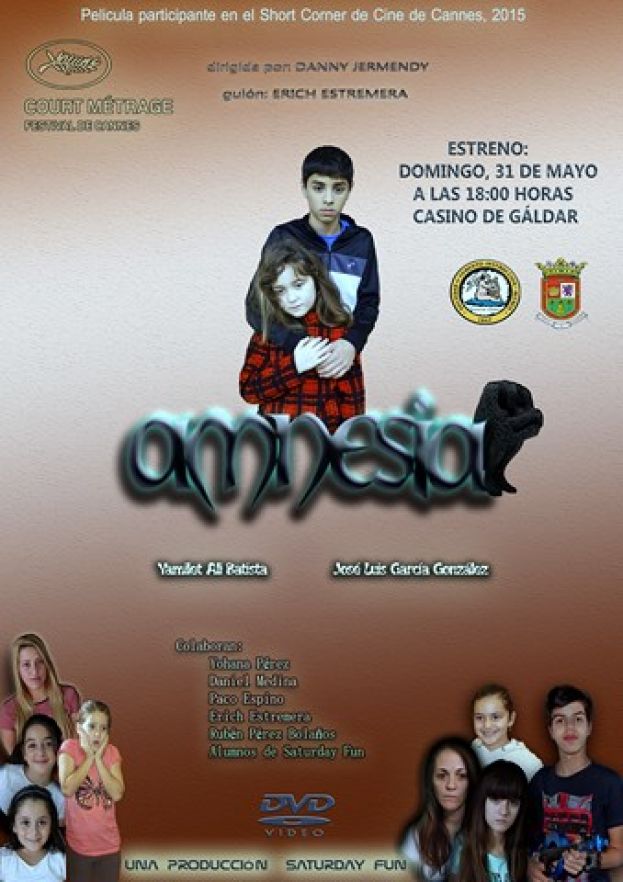 G&aacute;ldar: Cartel del corto &ldquo;Amnesia&rdquo; del pr&oacute;ximo domingo en el Casino