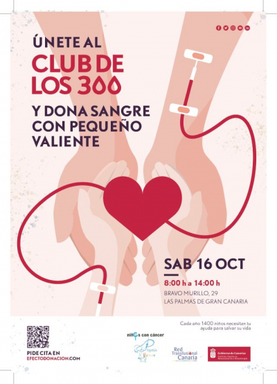 El ICHH y la Asociaci&oacute;n Ni&ntilde;os con C&aacute;ncer Peque&ntilde;o Valiente celebran este s&aacute;bado una campa&ntilde;a de donaci&oacute;n de sangre