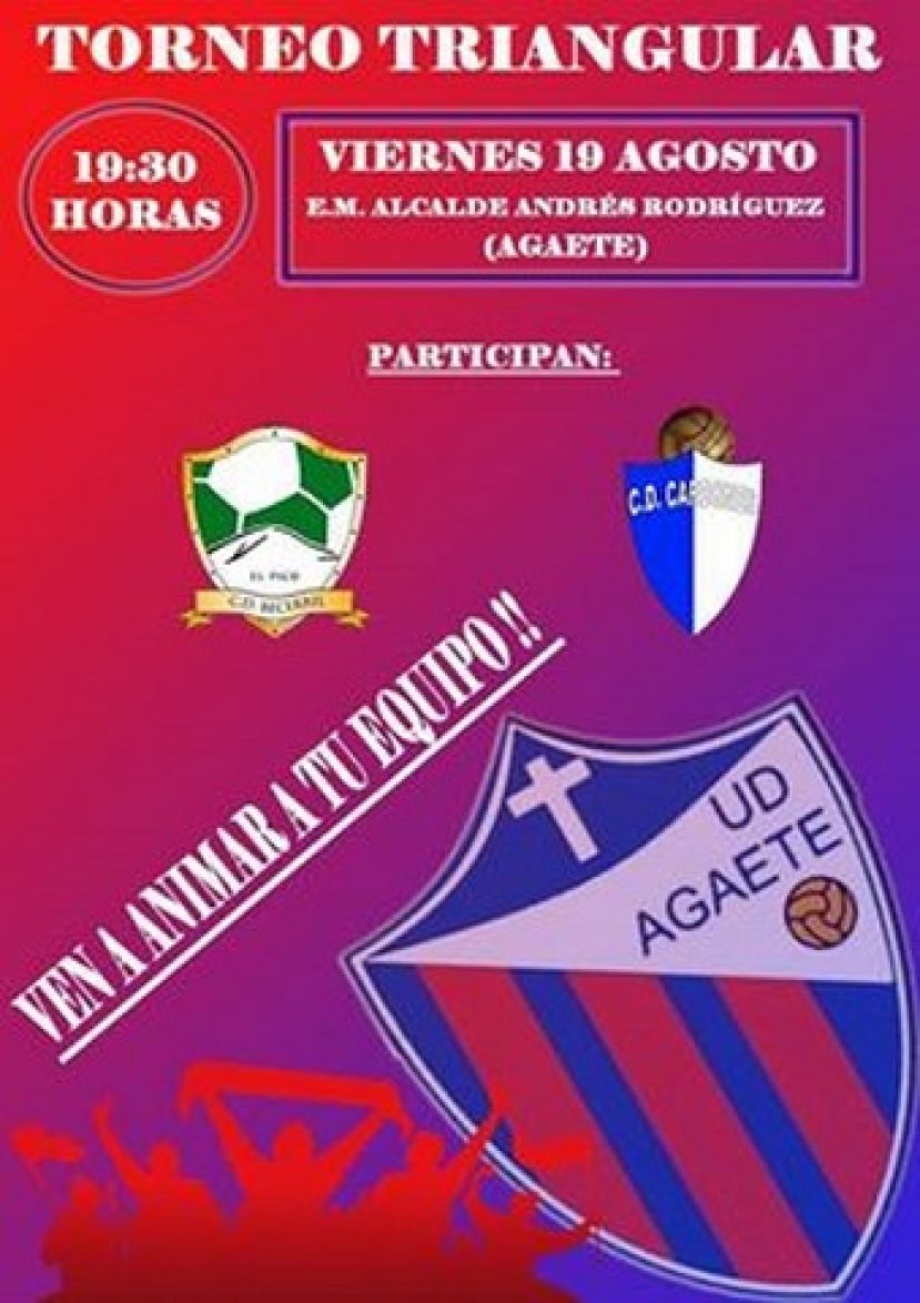Agaete: Este viernes, 19-08-16, se jugar&aacute; un Torneo Triangular de F&uacute;tbol