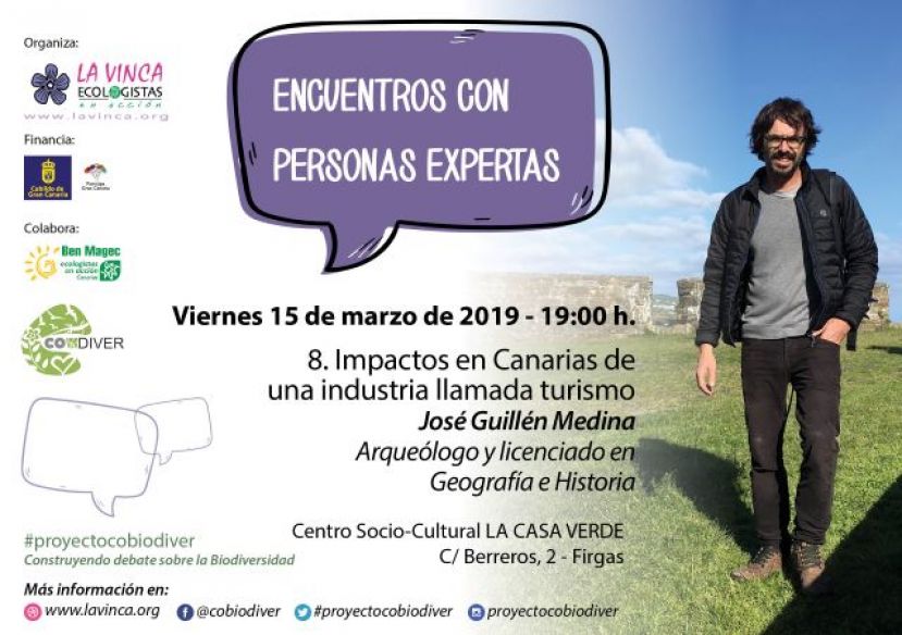 Firgas: Jos&eacute; Guill&eacute;n Medina hablar&aacute; en La Casa Verde sobre turismo y sus impactos