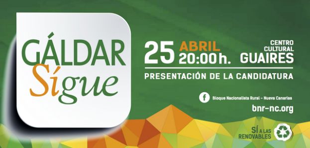 G&aacute;ldar: El BNR-NC presentar&aacute; el s&aacute;bado 25 su candidatura 2015-2019