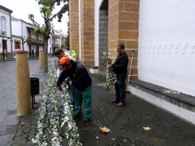 Teror: Comienza hoy la Fiesta de San Jos&eacute; y la Cruz con la Enramada de la Plaza