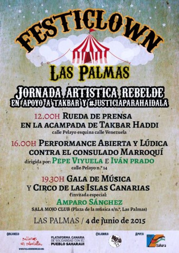 Jornada art&iacute;stica en Las Palmas en apoyo a la lucha de Takbar Haddi