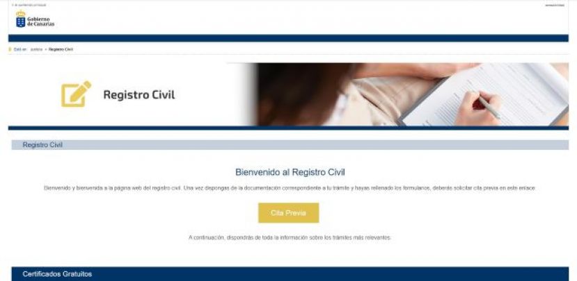 El Registro Civil inaugura web e implanta la cita previa por internet para facilitar los tr&aacute;mites a la ciudadan&iacute;a