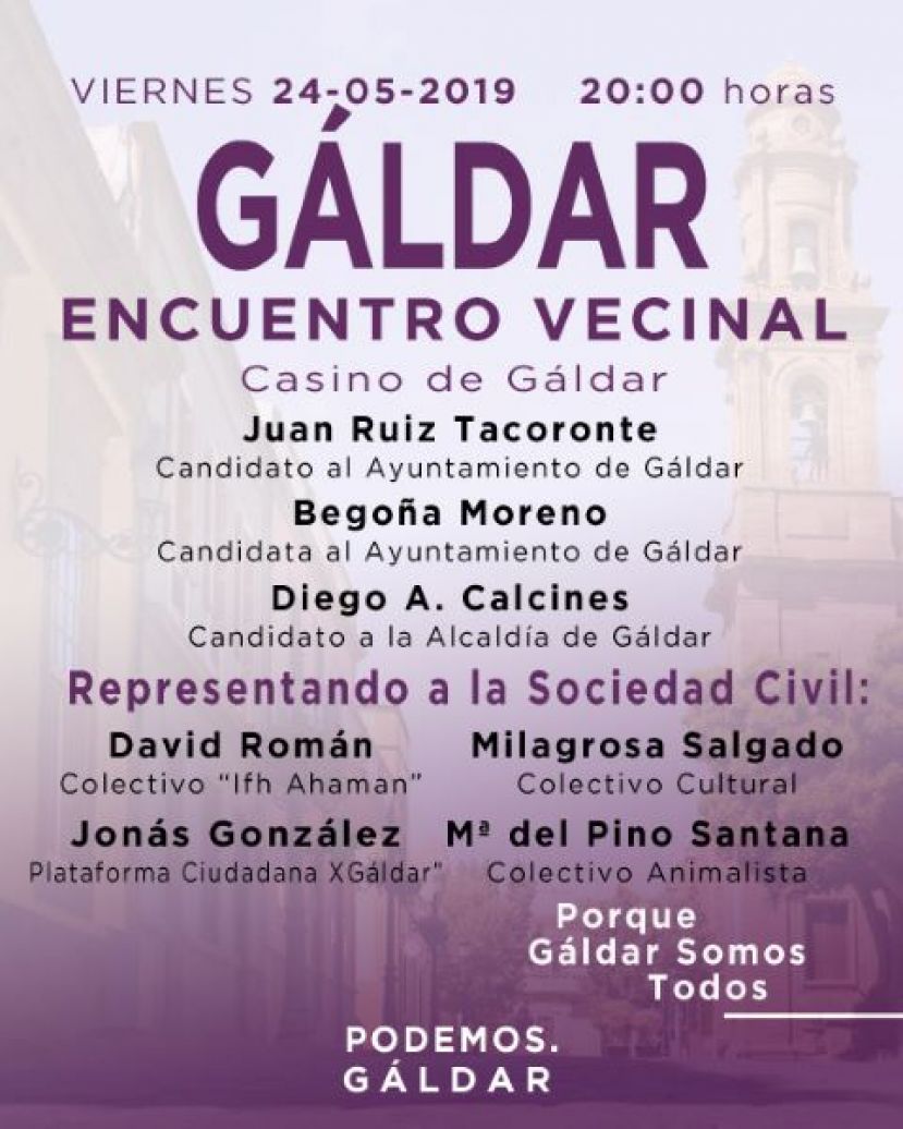 Podemos G&aacute;ldar cierra su campa&ntilde;a electoral dando voz a la sociedad civil