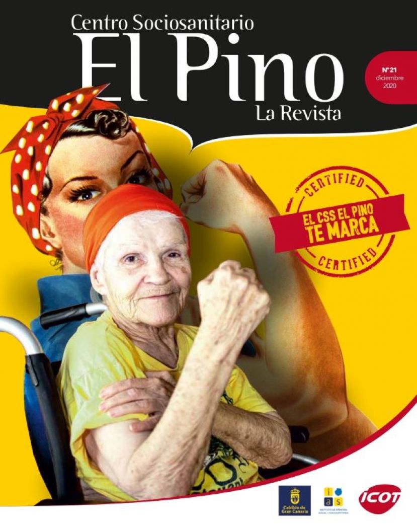Agustina Gonz&aacute;lez, cuarta vacunada de Gran Canaria, emula el hist&oacute;rico gesto feminista