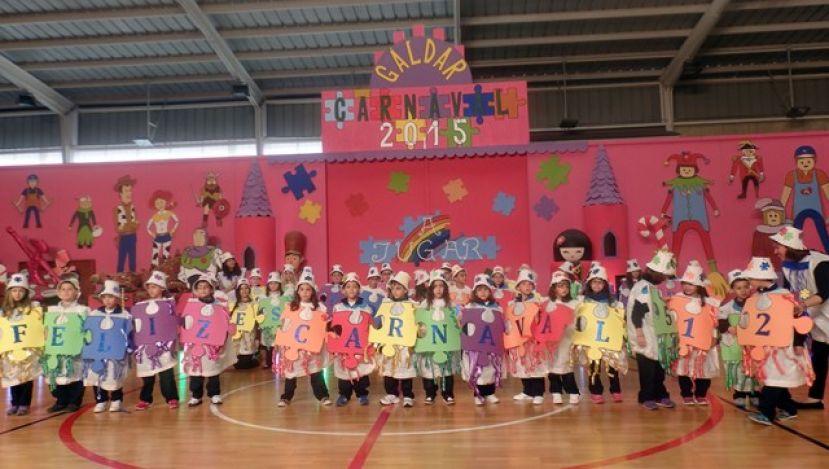 G&aacute;ldar: Los escolares vivieron la fiesta del carnaval de los juguetes