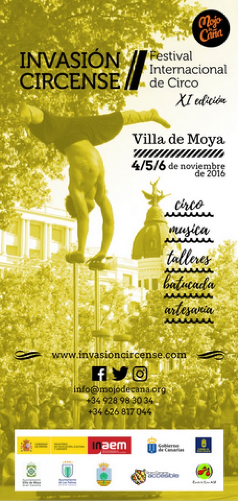 Circo y tapas se fusionan en la Villa de Moya del 4 al 6 de noviembre