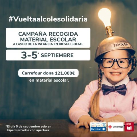 Fundaci&oacute;n Solidaridad Carrefour y Cruz Roja promueven la &lsquo;Vuelta al Cole Solidaria&rsquo;
