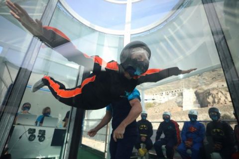 Canarias estrena su primer t&uacute;nel de viento al aire libre en Mog&aacute;n