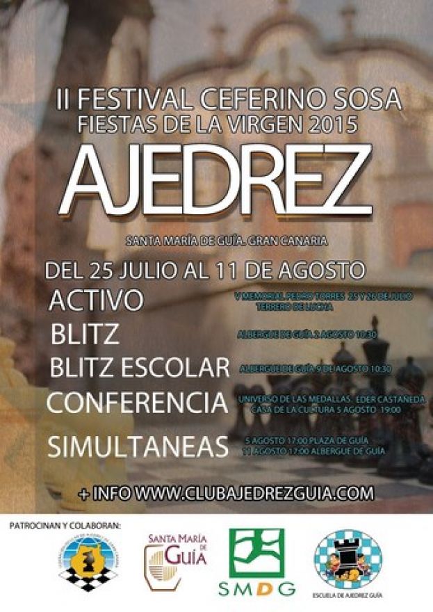 Ajedrez: Festival Ceferino Sosa Falc&oacute;n y Memorial Pedro Torres de Arag&oacute;n