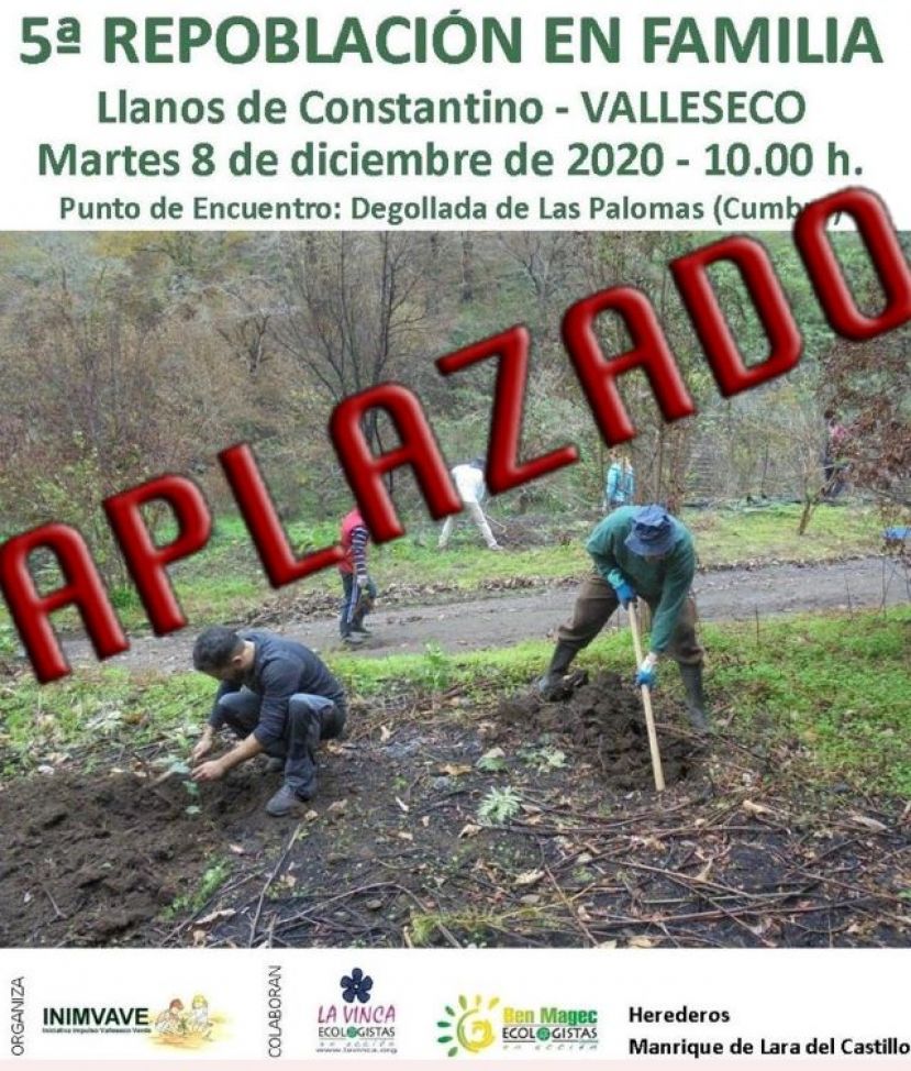 La 5&ordf; Repoblaci&oacute;n Forestal prevista para ma&ntilde;ana martes queda aplazada
