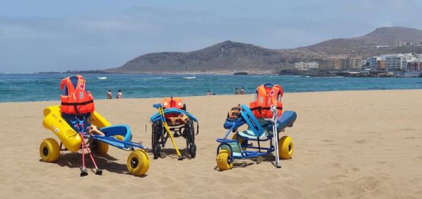 Informaci&oacute;n del Servicio de Ba&ntilde;o Asistido, que Cruz Roja brinda en las playas