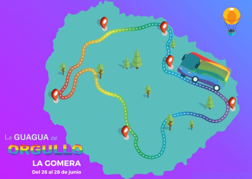 Primer Orgullo LGBTIQ+ de la isla de La Gomera con &ldquo;La Guagua del Orgullo&rdquo;