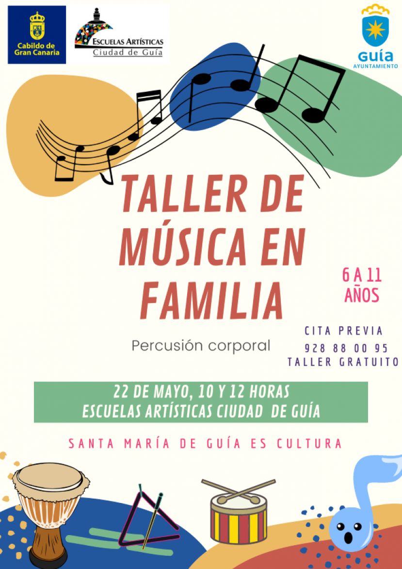 Taller de Percusi&oacute;n Corporal para ni&ntilde;os en las Escuelas Art&iacute;sticas Ciudad de Gu&iacute;a
