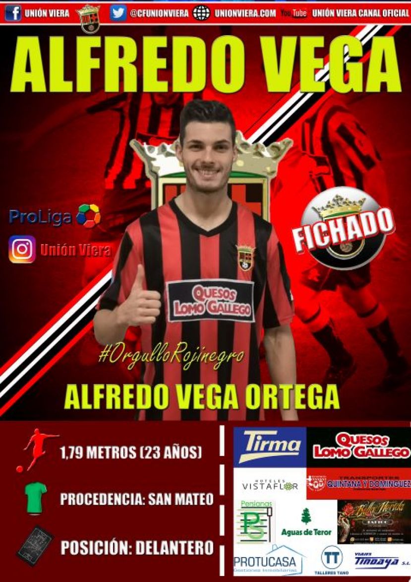 F&uacute;tbol 3&ordf; Divisi&oacute;n: El Uni&oacute;n Viera ficha al mediapunta Alfredo Vega