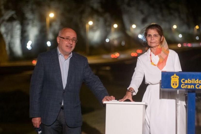 El Cabildo ilumina el acceso a la capital grancanaria con la mejora paisaj&iacute;stica de La Laja