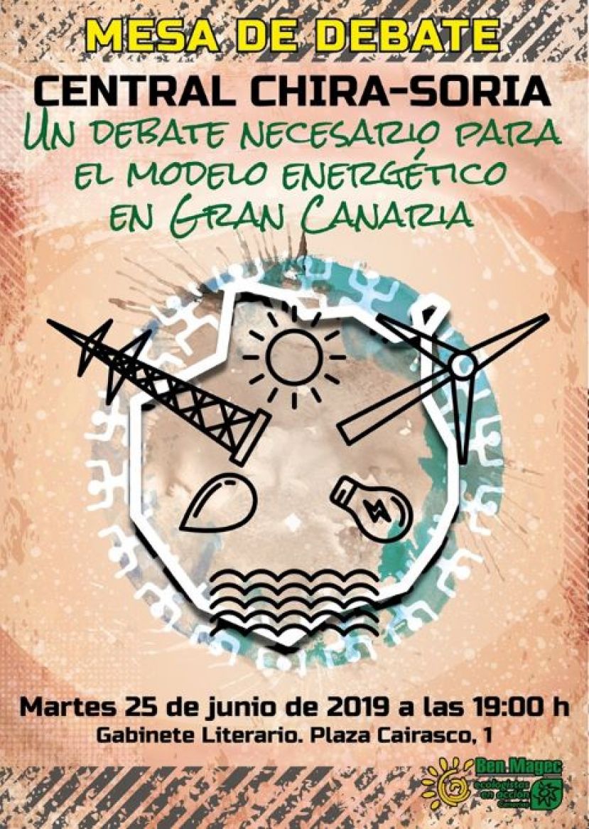 Mesa de debate Central Chira-Soria: 25-06-19 en el Gabinete Literario, 19.00 horas