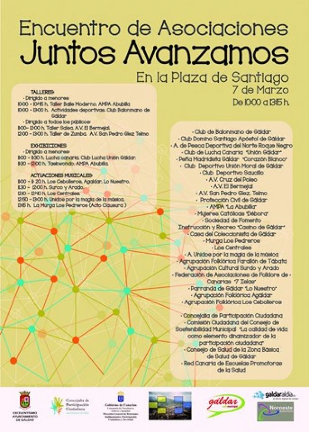 G&aacute;ldar: 28 entidades y colectivos participar&aacute;n en el I Encuentro de Asociaciones &ldquo;Juntos Avanzamos&rdquo;