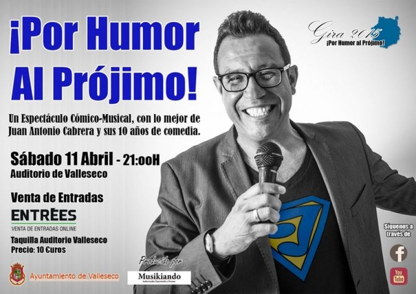 Valleseco: El humorista Juan Antonio Cabrera actuar&aacute; en el auditorio