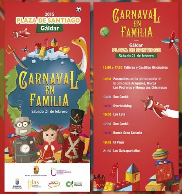 G&aacute;ldar invita a disfrutar este s&aacute;bado del Carnaval en Familia