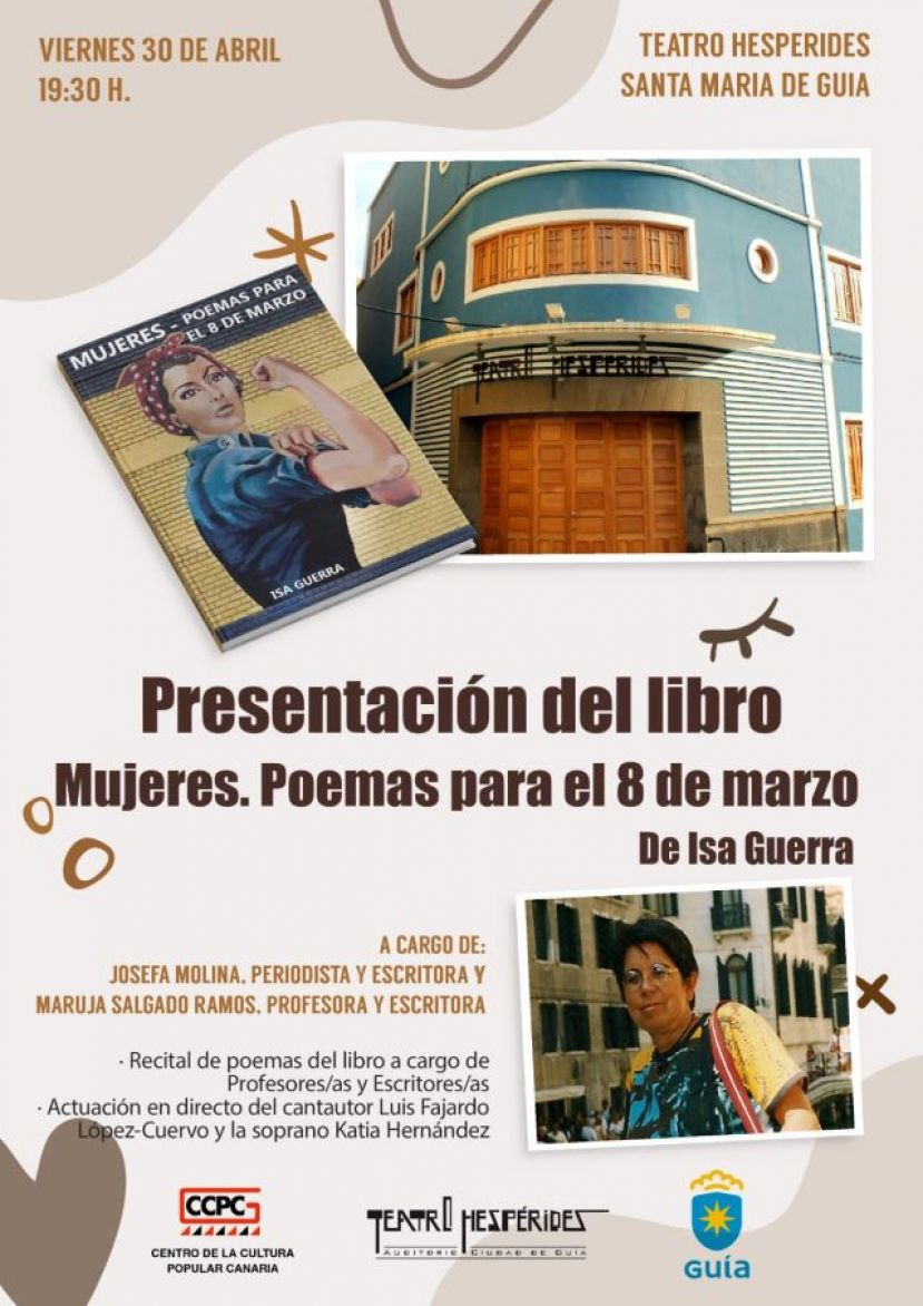&Uacute;ltimas plazas para asistir ma&ntilde;ana a la presentaci&oacute;n del libro de Isa Guerra