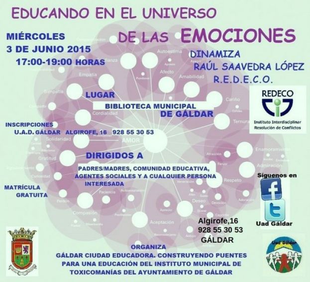 G&aacute;ldar: &ldquo;Educando en las emociones&rdquo; nuevo taller del Instituto de Toxicoman&iacute;as.
