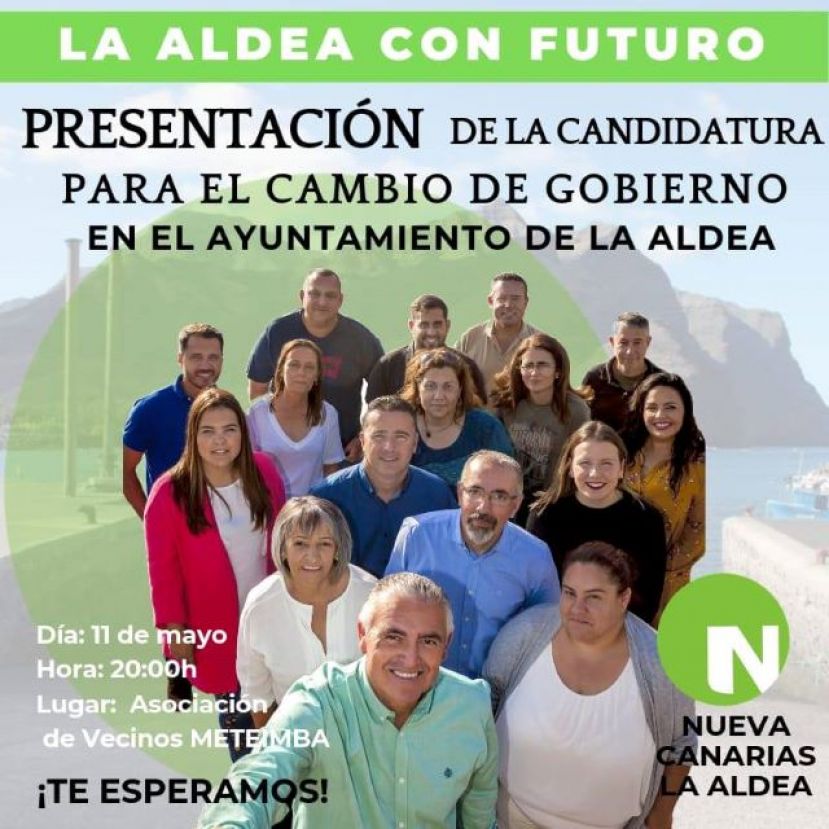 La Aldea: Presentaci&oacute;n de la Candidatura de NC que encabeza Pedro Su&aacute;rez Moreno