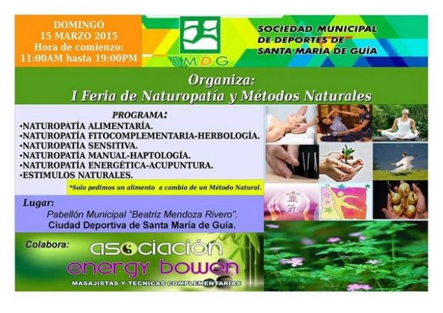 Gu&iacute;a: Este domingo, 15 de marzo, I Feria de Naturopat&iacute;a y M&eacute;todos Naturales