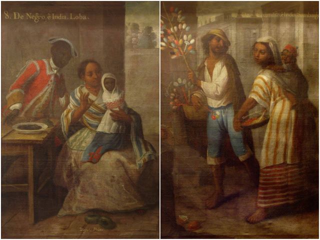 Presentaci&oacute;n de dos cuadros de pinturas de castas realizados en M&eacute;xico en el siglo XVIII