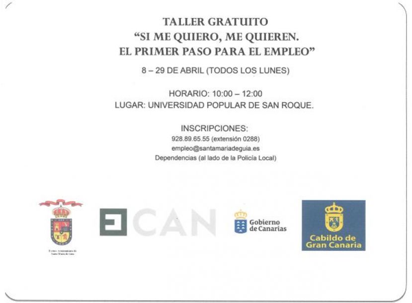 Gu&iacute;a: Taller &lsquo;Si me quiero me quieren. El primer paso para el empleo&rsquo;