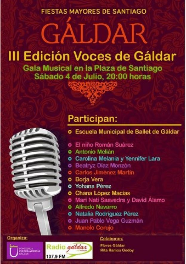 &ldquo;Voces de G&aacute;ldar&rdquo; llena este s&aacute;bado de sonidos musicales la Plaza de Santiago