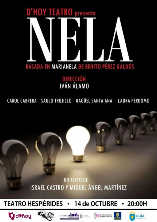 &lsquo;Nela&rsquo; llega ma&ntilde;ana jueves 14 de octubre, 20.00 horas, al Teatro Hesp&eacute;rides de Gu&iacute;a