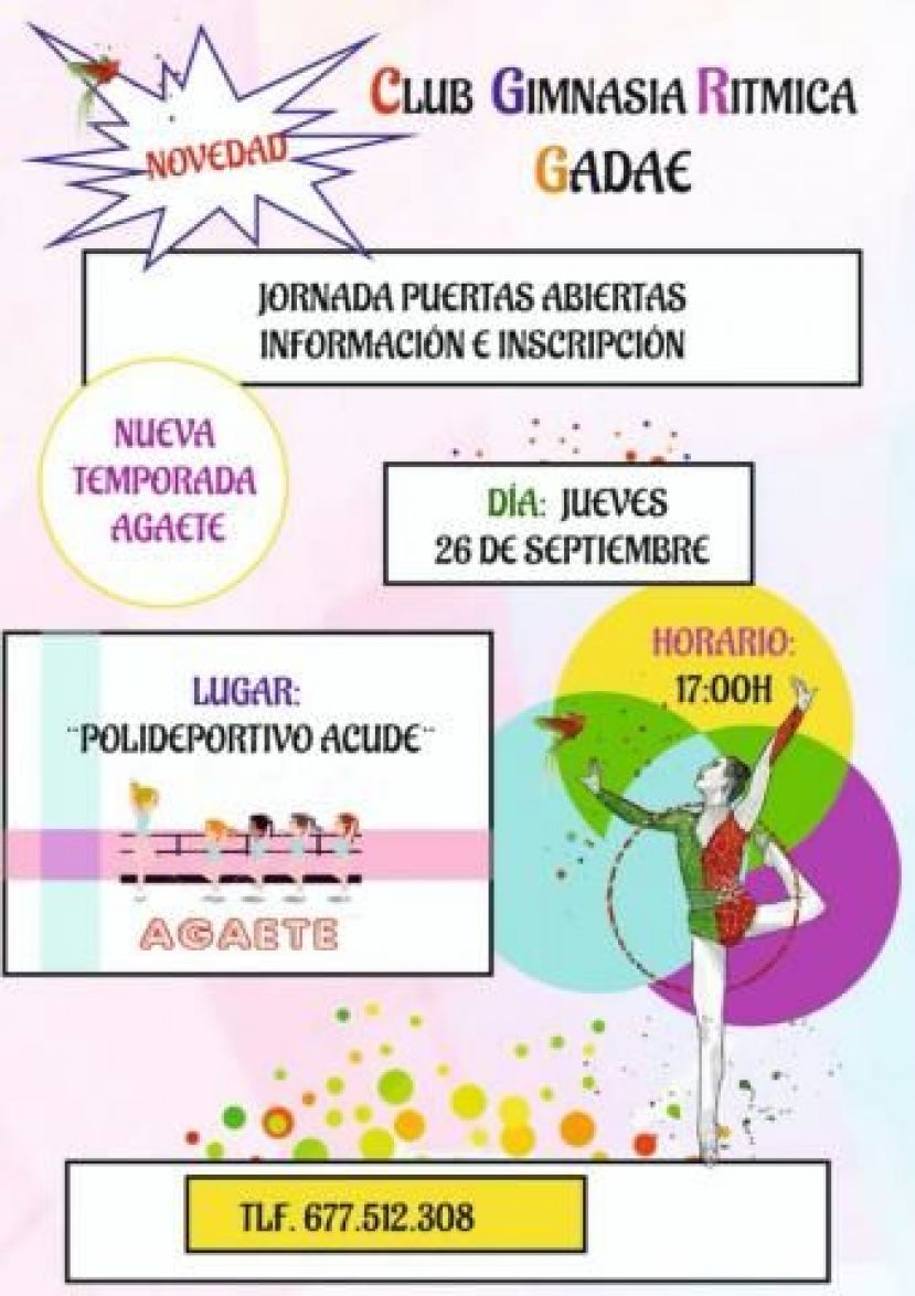 Agaete: Jornada de puertas abiertas del Club de Gimnasia R&iacute;tmica Gadae