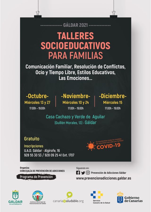 El Ayuntamiento de G&aacute;ldar ofrece a las familias talleres socioeducativos