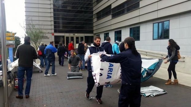 Recogida temporal del campamento de mantenimiento del hospital Negr&iacute;n