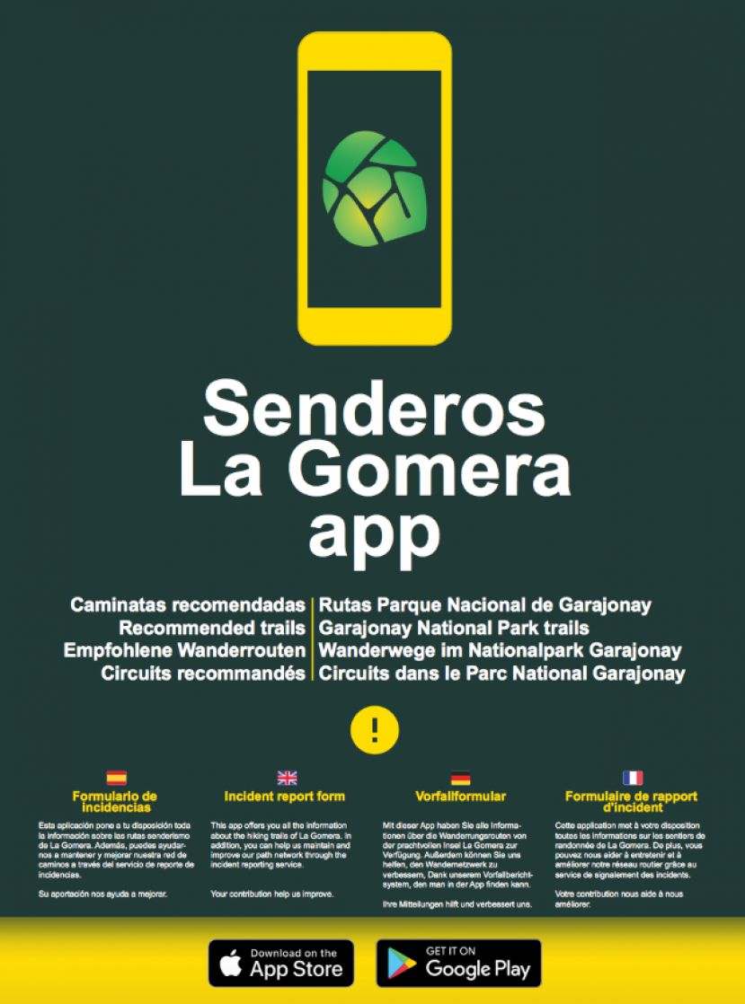 M&aacute;s de 1.600 turistas utilizaron la app &lsquo;Senderos de La Gomera&rsquo; en este a&ntilde;o