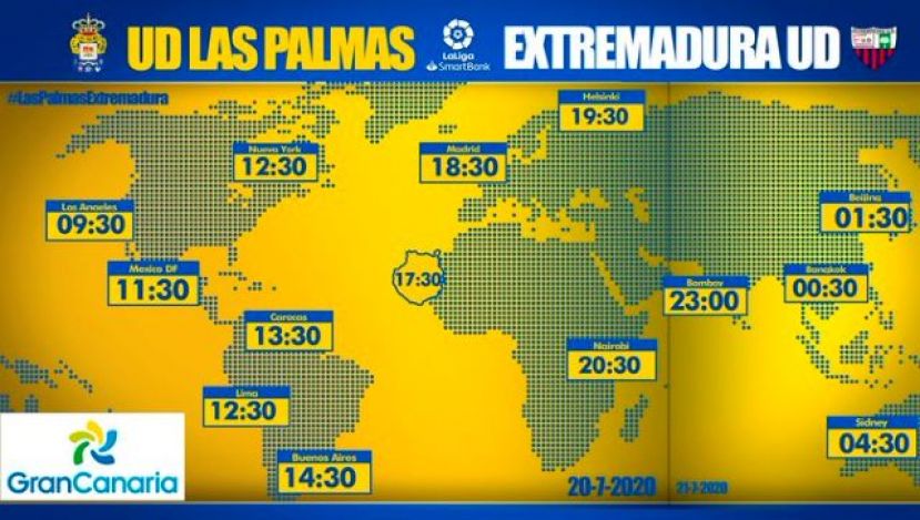 Radio Faro del Noroeste retransmite desde las 17.00 horas, Las Palmas - Extremadura