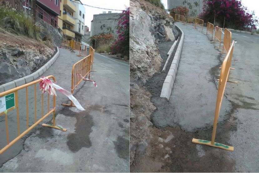 G&aacute;ldar: V&iacute;as y Obras ensancha la calle de acceso al Colegio de San Isidro
