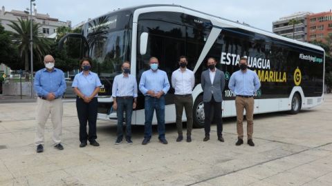 Guaguas Municipales prueba en la L&iacute;nea 44 un veh&iacute;culo 100% el&eacute;ctrico