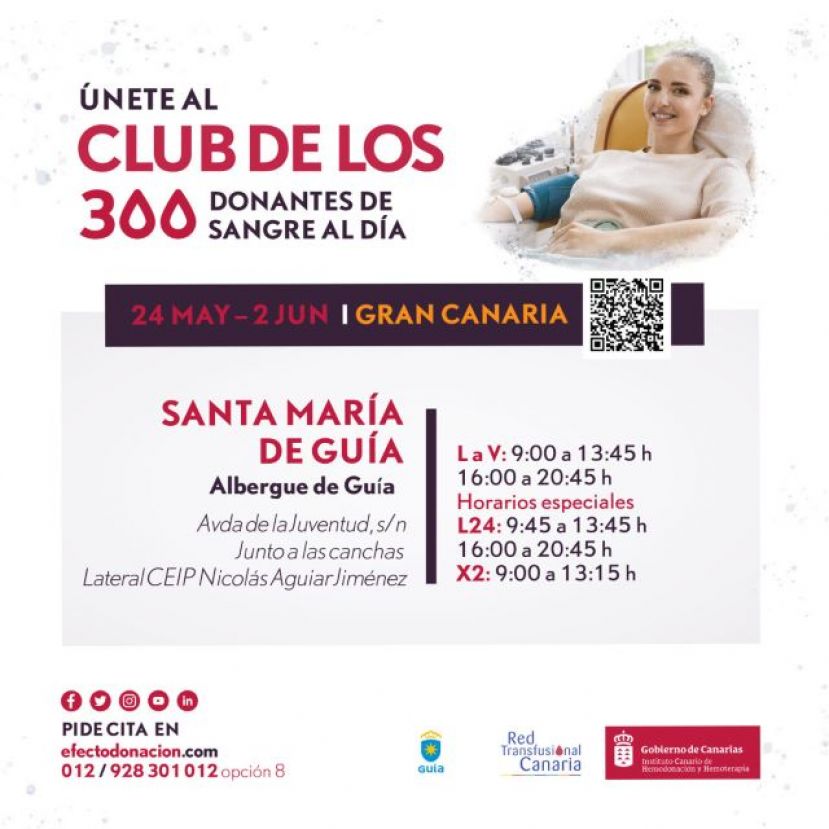 El ICHH comenzar&aacute; la campa&ntilde;a de donaci&oacute;n de sangre en Gu&iacute;a el pr&oacute;ximo lunes 24