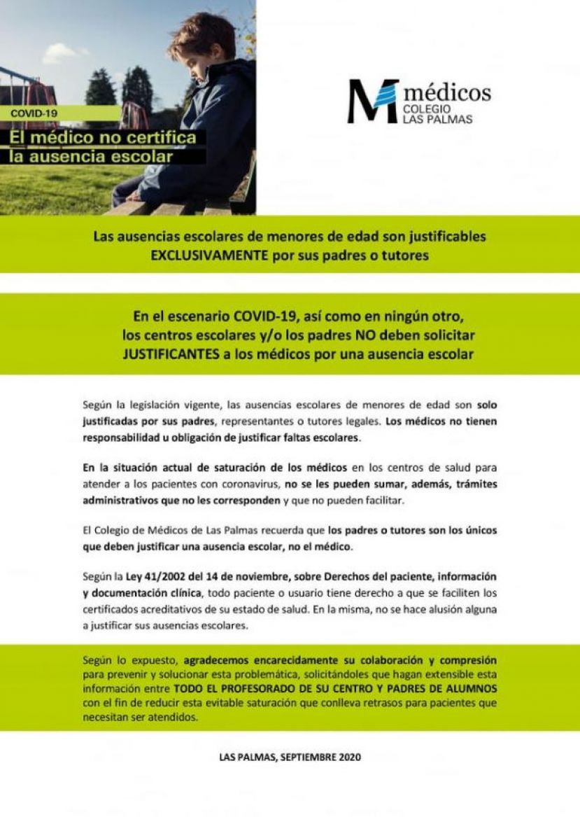 La Aldea: Informaci&oacute;n publicada por el Colegio de M&eacute;dicos de Las Palmas