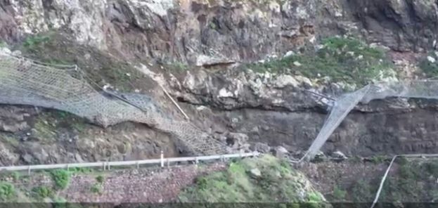 El Cabildo valora los da&ntilde;os en la carretera de La Aldea